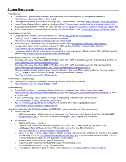 Poster Resources - University of South Carolina