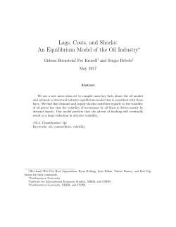 Lags, Costs, and Shocks: An Equilibrium Model of the Oil Industry