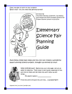 Elementary Science Fair Planning Guide