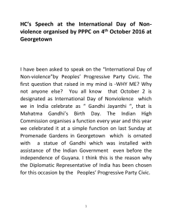 Speech by H.E. Mr. V. Mahalingam at the International Day of Non