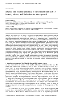 Internal and external dynamics of the Munich film and TV industry