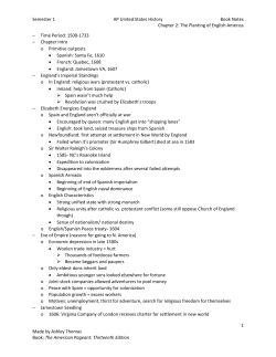 Semester 1 AP United States History Book Notes Chapter 2: The