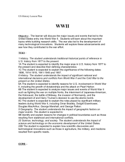 Events Leading to US Involvement in World War II