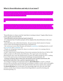 Argument Desertification Research