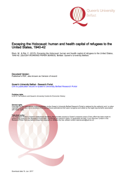 Escaping the Holocaust: human and health capital of refugees to the