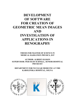 development of software for creation of geometric mean images and