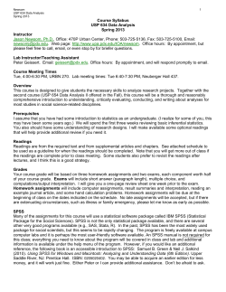 PSY 532 Data Analysis I (formerly Data Collection)