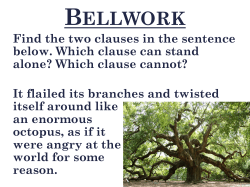 Complex Sentences Notes