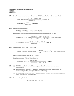 Solutions to Homework Assignment #1