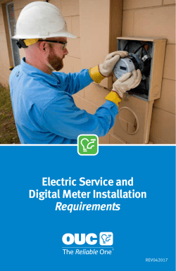 Electric Service and Digital Meter Installation Requirements