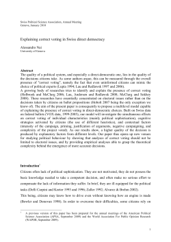 Explaining correct voting in Swiss direct democracy