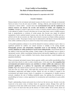 The Role of Natural Resources and Environment