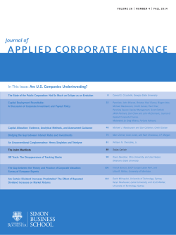 applied corporate finance - Carbon Beach Asset Management