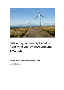 Delivering community benefits from wind energy development: a toolkit