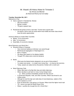 Mr. Wasek`s IB History Notes for Trimester 2