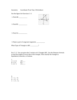 Geometry(( Coordinate(Proof((Day(2(Worksheet( ( ( Use(the(figure