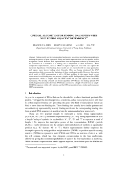 optimal algorithm for finding dna motifs with