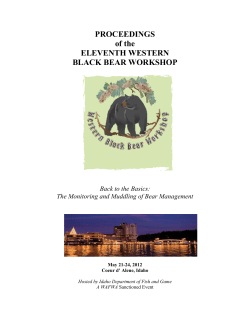 11th Western Black Bear Workshop Proceedings