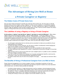 The Advantages of Hiring Live Well at Home vs. a Private Caregiver or