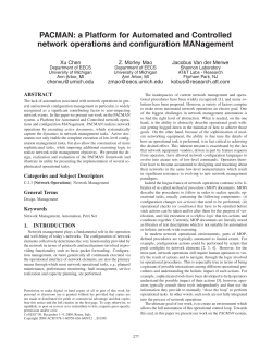 PACMAN: a Platform for Automated and Controlled network