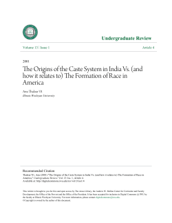 The Origins of the Caste System in India Vs.