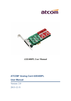 AX4E-Centos5.4-Dahdi-User Manual-V1.0-EN