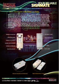 Neon Transformer with Metal Case Body