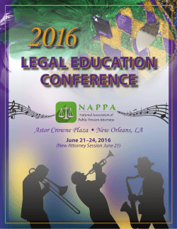2016 Legal Education Conference brochure