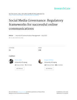 Social Media Governance: Regulatory frameworks for successful