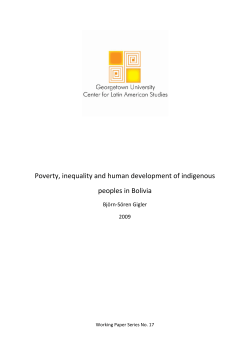 Poverty, inequality and human development of indigenous peoples