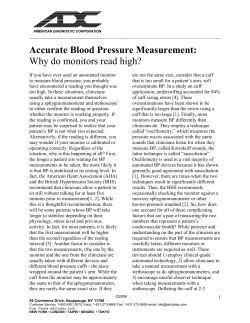 Accurate Blood Pressure Measurement: Why do monitors read high?
