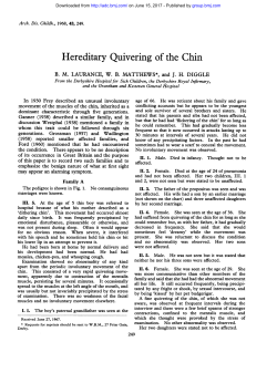 Hereditary Quivering of Chin - Archives of Disease in Childhood