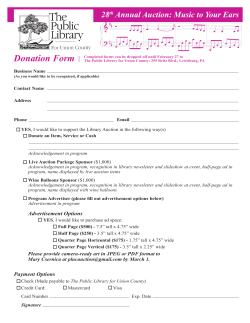 donation form - Public Library for Union County