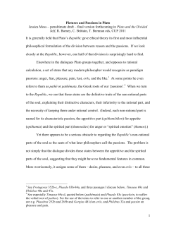Pictures and Passions in the Timaeus and Philebus