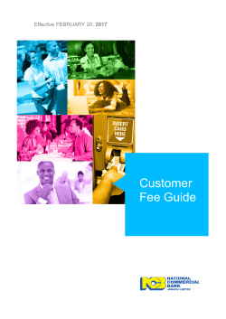 Customer Fee Guide - National Commercial Bank