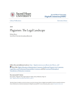 Plagiarism: The Legal Landscape