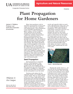 Plant Propagation for Home Gardeners - FSA-6024
