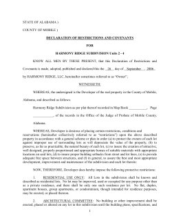 1 STATE OF ALABAMA ) COUNTY OF MOBILE ) DECLARATION OF