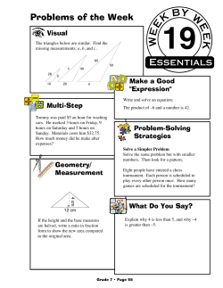 Problems of the Week