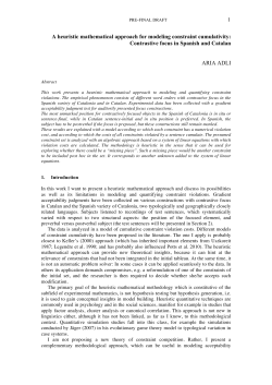 A heuristic mathematical approach for modeling constraint