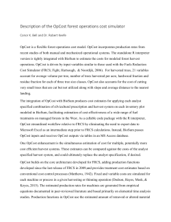 Description of the OpCost forest operations cost simulator