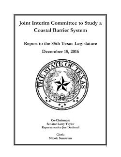 Joint Interim Committee to Study a Coastal Barrier