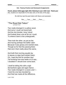 The Road Not Taken - Petal School District