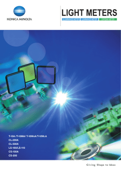 LIGHT METERS - Konica Minolta Sensing Americas