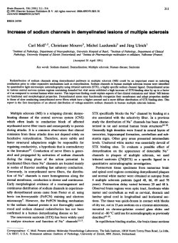 Increase of sodium channels in demyelinated lesions of multiple