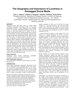 The Geography and Importance of Localness in