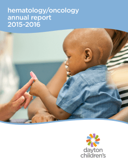 hematology/oncology annual report 2015-2016