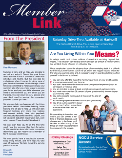 Summer 2012 - North Georgia Credit Union