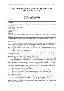 THE FORMS OF PRODUCTION OF ALTERNATIVE ENERGY IN
