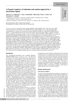 σ-Organyl complexes of ruthenium and osmium
